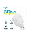 digitus Ładowarka sieciowa/zasilacz USB GaN 45W, 1x USB-C, 1x USB-A, biała - nr 15