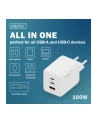 digitus Ładowarka sieciowa/zasilacz USB GaN 100W, 2x USB-C, 1x USB-A, biała - nr 14