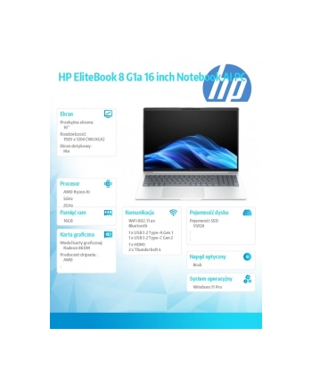 hp inc. Notebook EliteBook 8 G1a RAIP350 512GB/16GB/W11P/16.0   C51G5ET nr 1