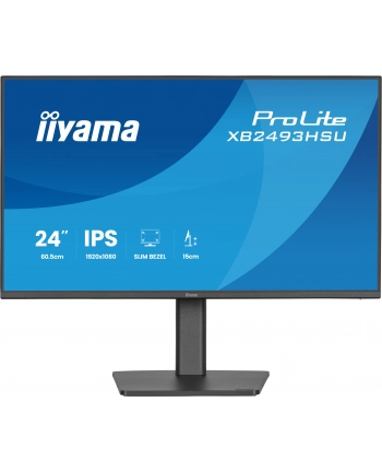 iiyama Monitor 23.8 cala XB2493HSU-B1 IPS.HDMI.DP.2x2W.USBx2, 350cd,1500:1,    HAS 150/PIVOT nr 1