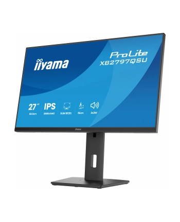 iiyama Monitor ProLite  27 '' XB2797QSU-B1 IPS,QHD,2xHDMI,DP,350cd,75Hz,1000:1,     USB HUB,x4 ((2x Type-A v.3.2 Gen 1 (5Gbps, 4.5W) 2x Type-C (5Gbps, 5W)) nr 2