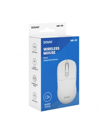 savio Mysz bezprzewodowa MB-05 2.4 GHz Biała