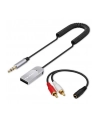 Adapter Qoltec bezprzewodowy odbiornik dźwięku Audio HiFu Home'Car | Bluetooth 6.0 | 2 x RCA | 1 x AUX MiniJack 3.5mm | USB | Mikrofon - nr 1