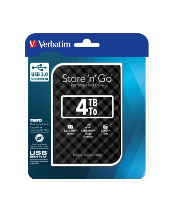 verbatim Dysk zewnętrzny HDD 4TB Store n Go USB 3.0 53223