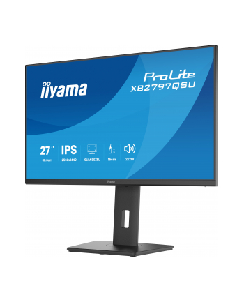 iiyama Monitor ProLite  27 '' XB2797QSU-B1 IPS,QHD,2xHDMI,DP,350cd,75Hz,1000:1,     USB HUB,x4 ((2x Type-A v.3.2 Gen 1 (5Gbps, 4.5W) 2x Type-C (5Gbps, 5W)) nr 1