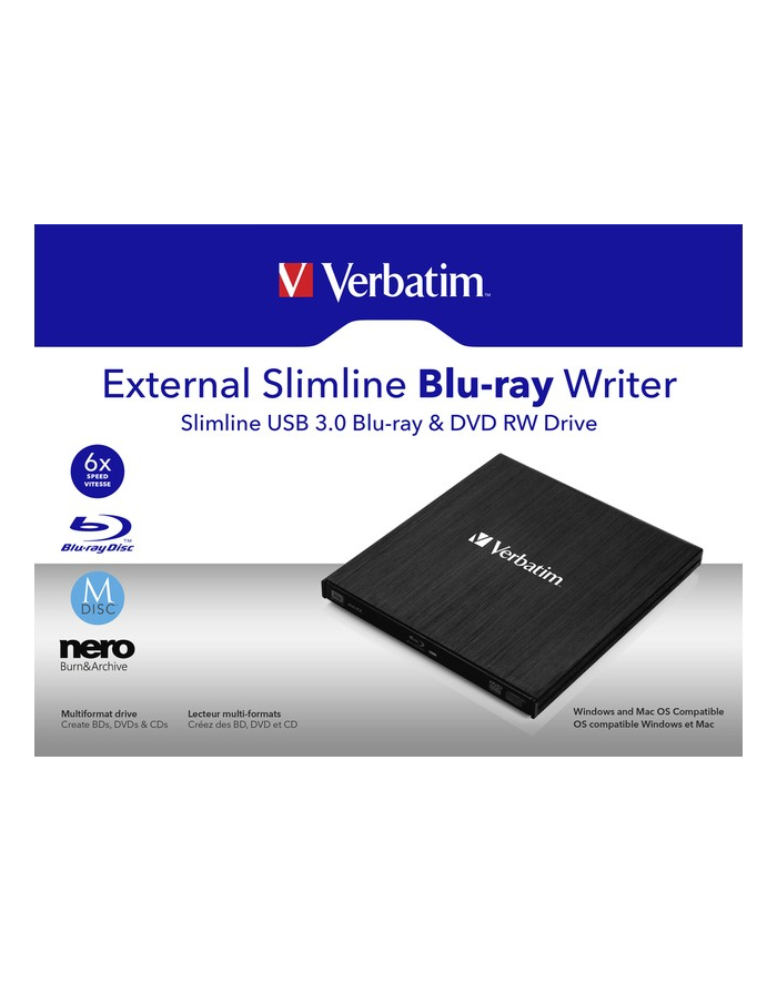 verbatim Nagrywarka BLU-RAY USB 3.0 zewnętrzna 43890 główny