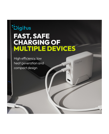 digitus Ładowarka sieciowa/zasilacz USB GaN 140W, 3x USB-C, 1x USB-A, Biała