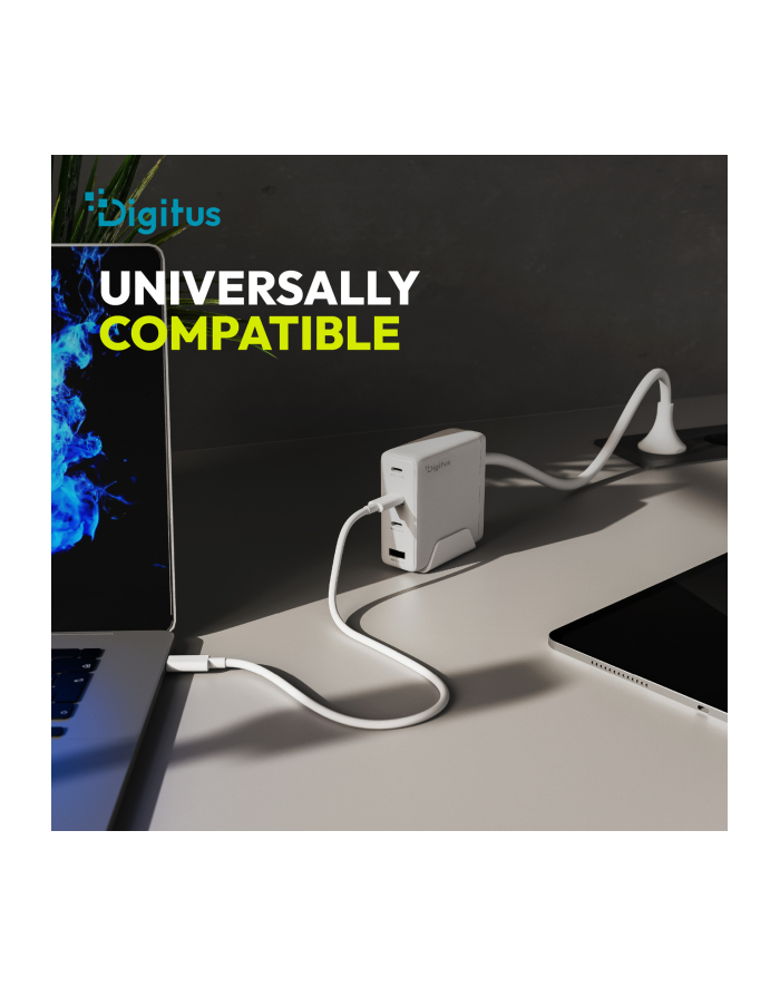 digitus Ładowarka sieciowa/zasilacz USB GaN 140W, 3x USB-C, 1x USB-A, Biała główny
