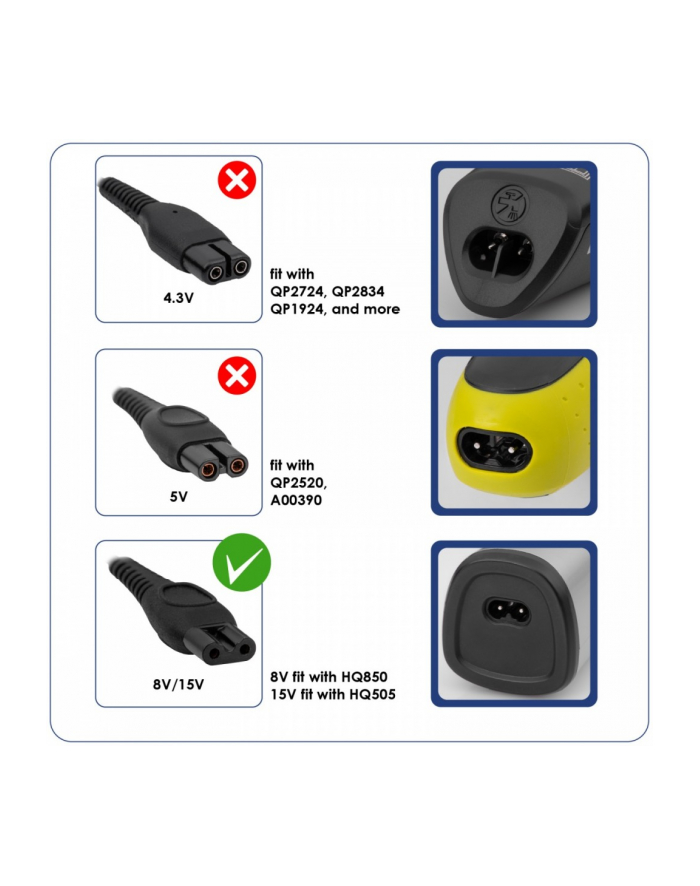 akyga Zasilacz AK PD-16 8V / 100mA 0.8W do golarek Philips Bodygroom główny