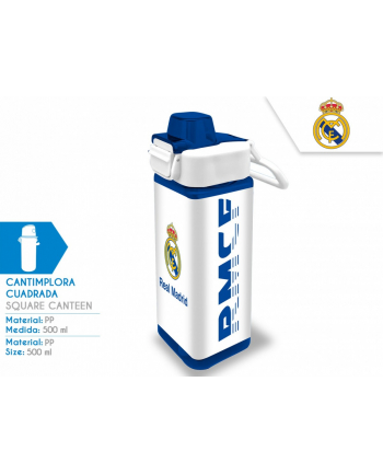 kids euroswan Bidon kwadratowy 500ml PP Real Madryt