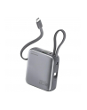 4smarts Powerbank Pocket Dual Cord 10000mAh 22,5W z wbudowanym kablem USB-C 15cm Szary - nr 1