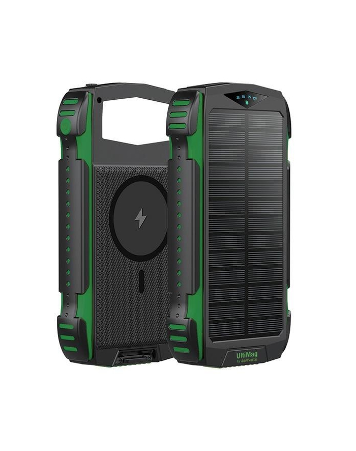 4smarts Powerbank Solarny 20000mAh TitanPack Rugged UltiMag Zielony główny