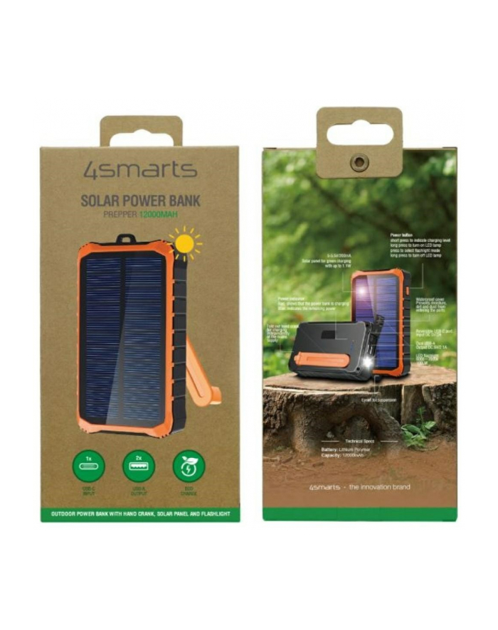 4smarts Powerbank Propper Solarny 12000mAh Szary główny