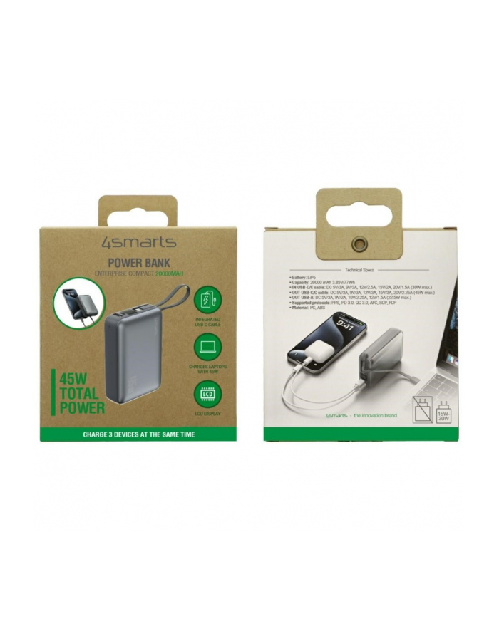 4smarts Powerbank Enterprice Compact 20000mAh 45W Szary główny