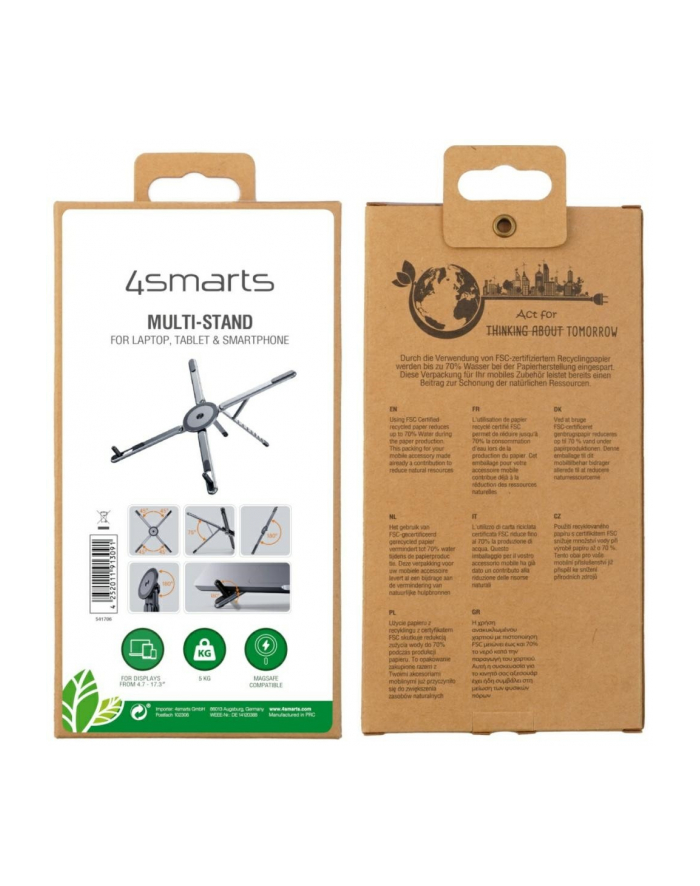 4smarts Ładowarka sieciowa PDPlug 20W GaN + USB-C + USB-A + kabel USB-C  1,5m Biała główny