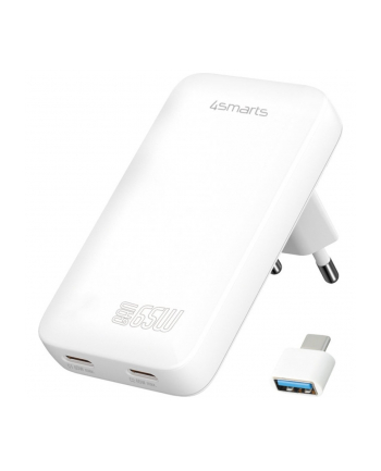 4smarts Ładowarka sieciowa FlatPlug 65W GaN Dual 2xUSB-C Biała nr 2