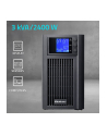 qoltec Zasilacz awaryjny UPS Pure Sine Wave | 3kVA | 2400W | AVR | LCD |Czysty Sinus - nr 2