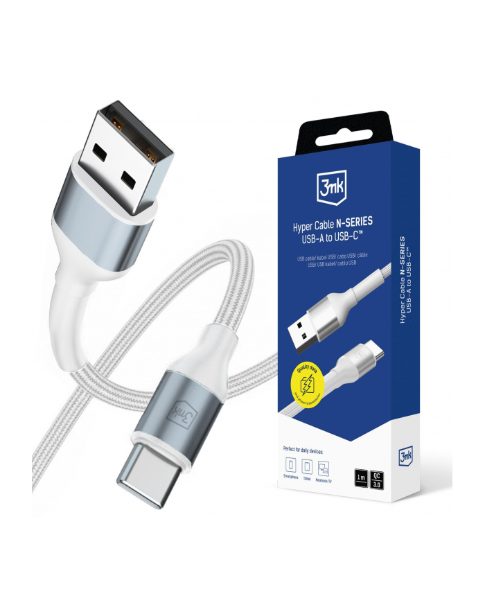 Kabel USB 3mk Hyper Cable N-SERIES USB-A to USB-C 18W 9V/2A 1m główny