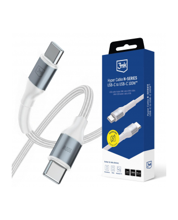 Kabel USB 3mk Hyper Cable N-SERIES USB-C to USB-C 100W 20V/5A 1m