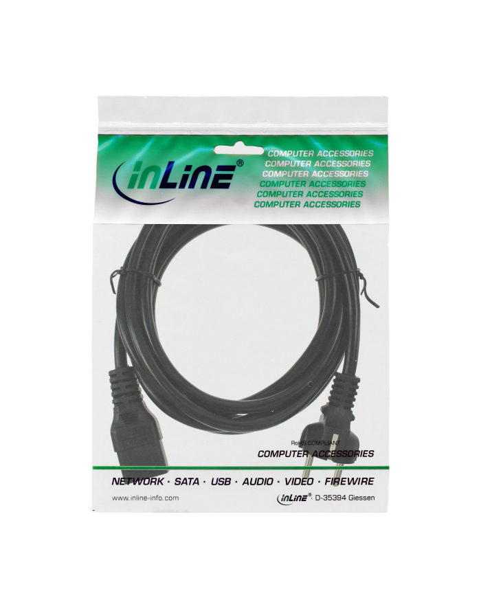 InLine 16A Typ F prosty - IEC (16658F) główny