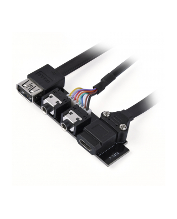 SILVERSTONE TECHNOLOGY SILVERSTONE G11313530-RT - ULEPSZENIE PORTU WE/WY DO USB 3.1 GEN2 (10 GB/S), ZŁĄCZE TYPU C, ELASTYCZNE PŁASKIE KABLE  ()