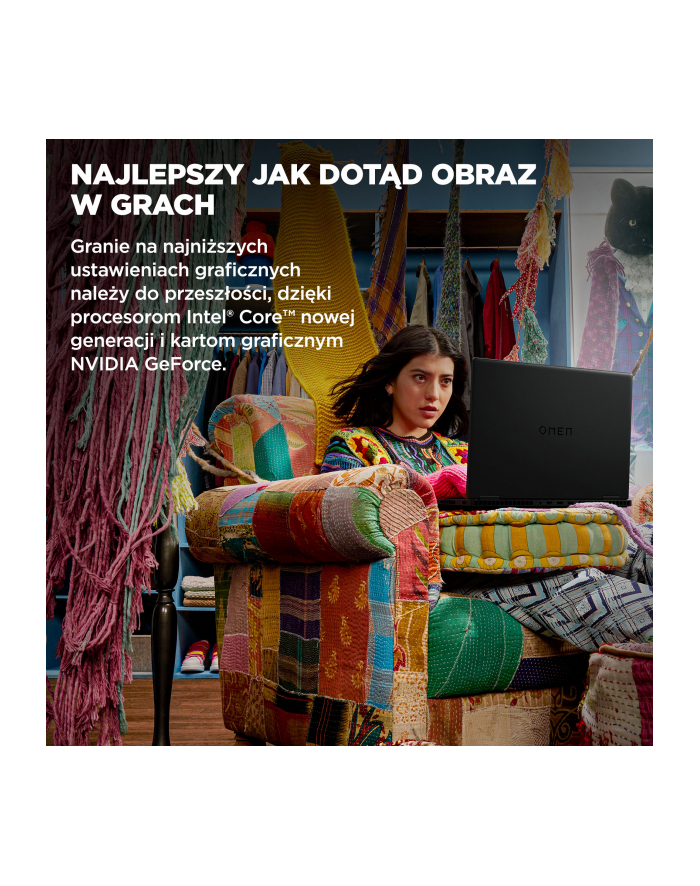 HP Omen 16-wf1183nw - Core i7-14700HX | 16,1''-FHD-165Hz | 16GB | 512GB | no Os | RTX4070 | Shadow black Core i7-14700HX |LCD:16.1''FHDIPS165Hz|RTX40708GB|16GB|512GB|noOs główny