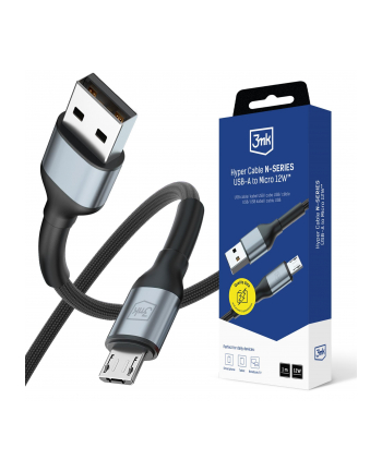 Kabel USB 3mk Hyper Cable N-SERIES USB-A to Micro 12W 5V/2.4A 1m