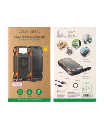 4smarts Powerbank Solarny 20000mAh TitanPack Rugged Ultimag Czarny