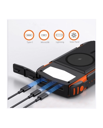 4smarts Powerbank Solarny 20000mAh TitanPack Rugged Ultimag Czarny