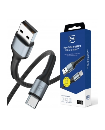 Kabel USB 3mk Hyper Cable N-SERIES USB-A to USB-C 18W QC 3.0 9V/2A 1m