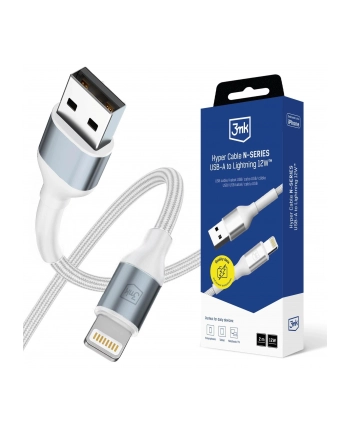 Kabel USB 3mk Hyper Cable N-SERIES USB-A to Lightning 12W 5V/2,4A 2m
