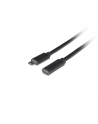 Przedłużacz Lanberg USB-C M/F 3.1 1,5m czarny - nr 1