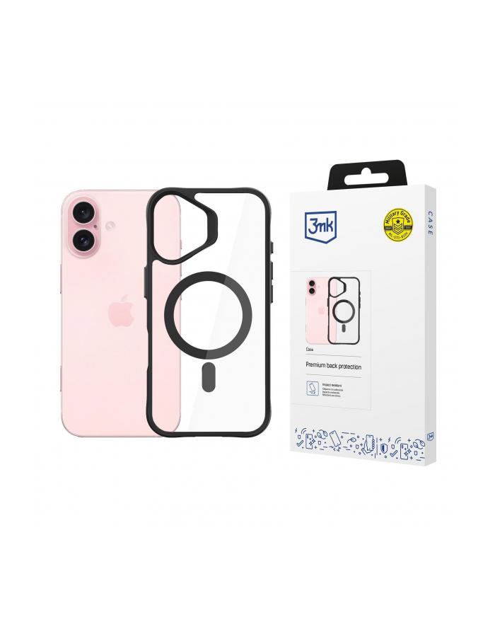 3mk pczerwonyection Etui na telefon z MagSafe do Apple iPhone 16 - 3mk Satin Armor MagCase główny