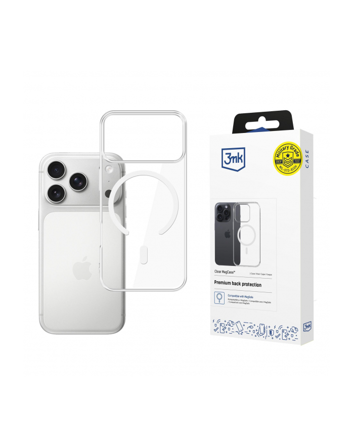 3mk pczerwonyection Etui na telefon z MagSafe do Apple iPhone 17 Pro - Clear MagCase główny