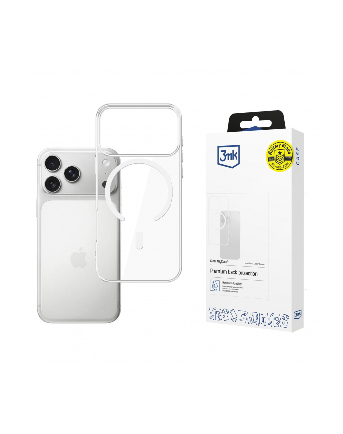 3mk pczerwonyection Etui na telefon z MagSafe do Apple iPhone 17 Pro Max - Clear MagCase główny