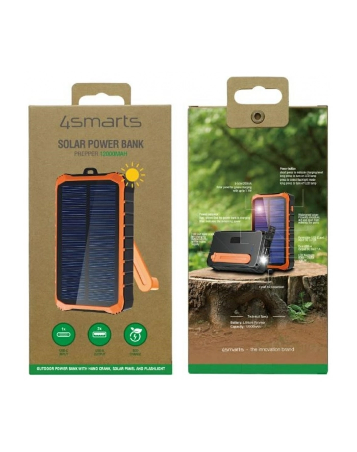 4smarts Powerbank Propper Solarny 12000mAh Szary główny