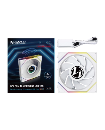 Wentylator komputerowy Lian Li UNI FAN TL Wireless LCD Reverse White 120mm (12RTLLCD1W1W)