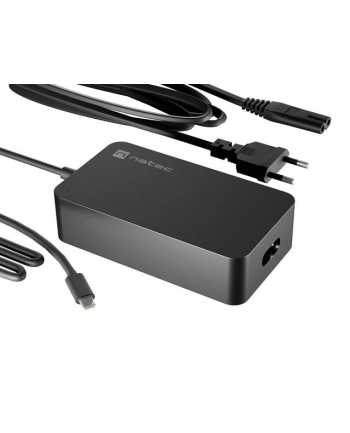 Zasilacz sieciowy uniwersalny ładowarka Natec Grayling GaN USB-C 65W do laptopów, tabletów, telefonów