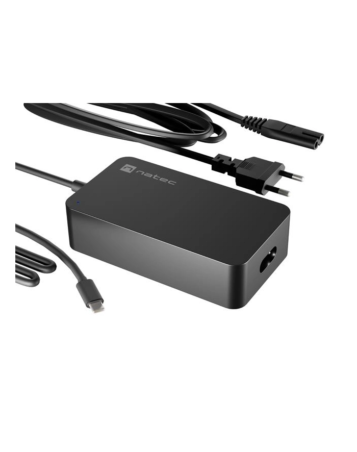 Zasilacz sieciowy uniwersalny ładowarka Natec Grayling GaN USB-C 65W do laptopów, tabletów, telefonów główny