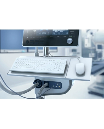 Klawiatura Cherry AK-C8112 Biały (AKC8112U1WDE)