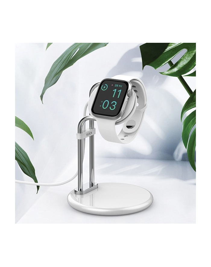sodi Stojak do Apple Watch SAW-300 ładowanie srebrny główny