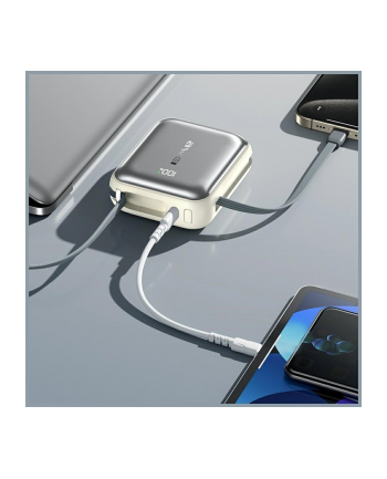 awei Powerbank C03 20000mAh 45W USB-A/USB-C + kable Lightning         USB-C - srebrny