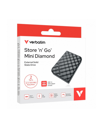 verbatim Dysk SSD Mini Diamond 2TB USB-C 2TB 32026