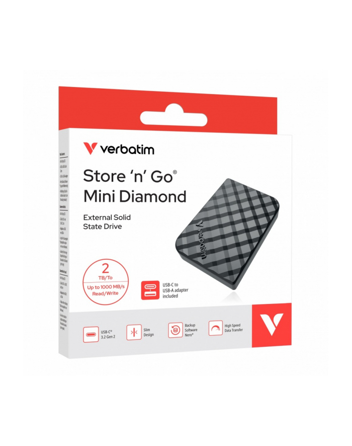 verbatim Dysk SSD Mini Diamond 2TB USB-C 2TB 32026 główny