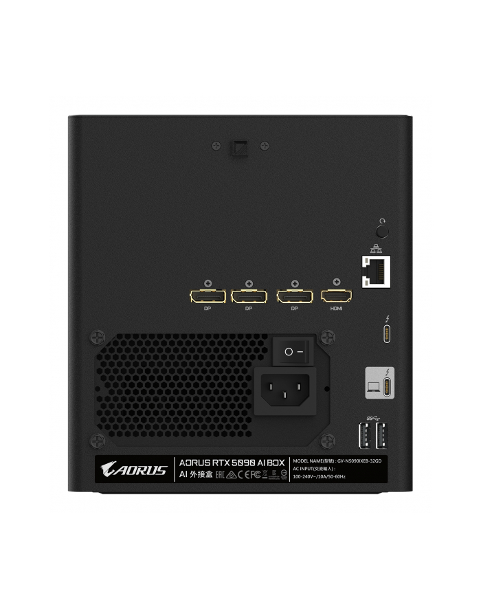Gigabyte AORUS RTX 5090 AI BOX 32GB GDDR7 DLSS4 Thunderbolt/USB główny