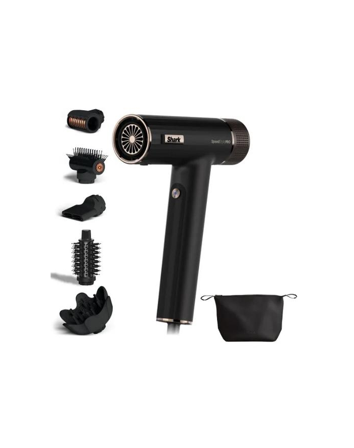 Shark SpeedStyle Pro HD752EU czarny Moc: 1750W | 5 nasadek stylizujące | Jonizacja | Zimny nawiew | 3 ustawienia nadmuchu główny