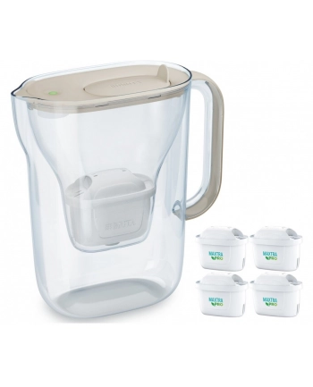 brita Dzbanek filtrujący Style Essential 2.4l + 4 wkłady, piaskowy nr 2