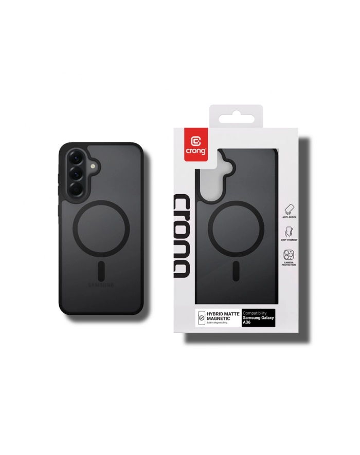crong Etui Hybrid Matte Magnetic Etui MagSafe Samsung Galaxy A36 / A37 Czarne główny