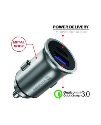 Ład Sam Swissten 36W Usb-c Qc Metal Silver nr 2