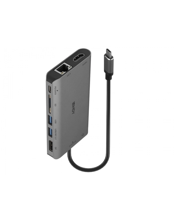 Lindy Replikator portów USB-C do 1xHDMI/1xDP/1xRJ45/2xUSB 3.0/1xUSB-C/1xSD/1xAudio (43323) główny